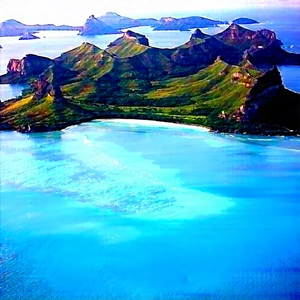 Nature Stock Photography: Aerial View Of Coastal Islands With Beautiful Blue