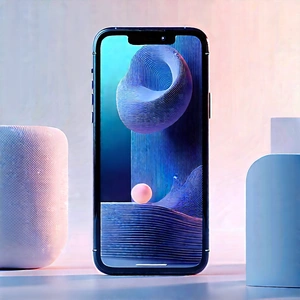 Smartphone With Digital Artwork With Cell Phone