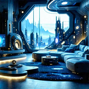 Futuristic Smart Home With Futuristic Living