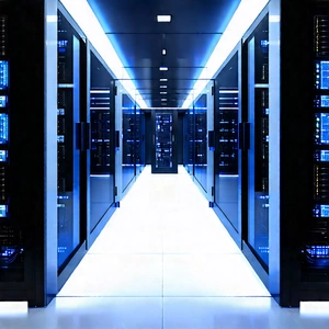 (futuristic:1.29) Server Room With Image, There