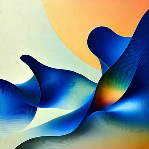 Abstract Infographic Style: Fluid dynamics captured in abstract form