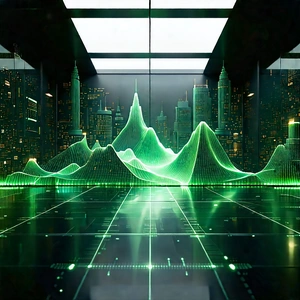 Financial Technology In Tech Office With Image, There