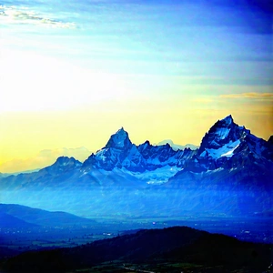 Nature Tilt-shift Photography: Mountain Range During Sunrise With Beautiful Mountain