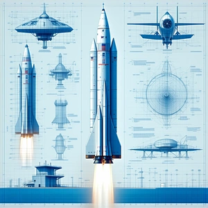 A Space Shuttle Launching From A Space Station