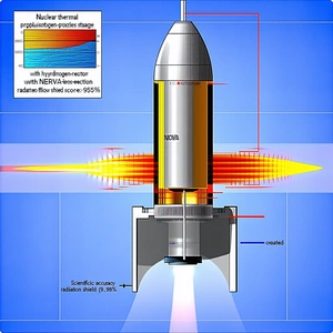 A Rocket Engine With A Blue Background