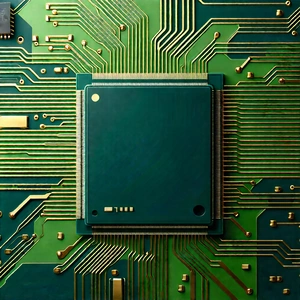 Close-up of microprocessor
