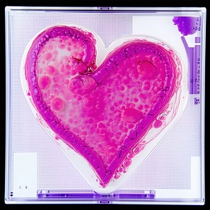A Heart-shaped Object, Possibly A Piece Of Art Or A Sculpture, Made Of A Pink Substance