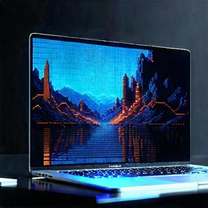 Laptop With Data Visualization With Laptop Computer