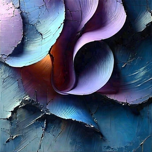 Abstract Matte Painting: Macro View Of Synthetic Material With Large, Colorful
