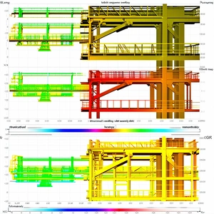 The Image Is A Graphical Representation Of A Large Structure, Possibly A Bridge Or A Building