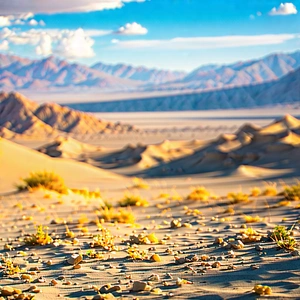 Nature Hdr Photography: Desert (landscape:1.2) During Midday With Vast, Rocky