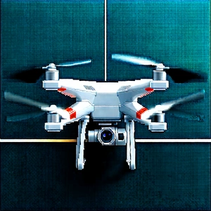Drone With Streaming Content With White Drone