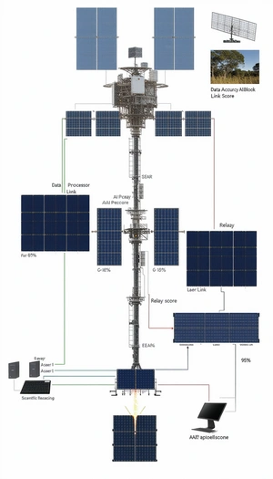The Image Is A Diagram Of A Solar Power System, Showing The Various Components And Their Connections