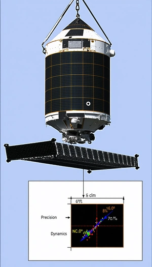 A Large Satellite Dish Mounted On A Metal Structure