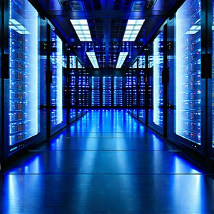(futuristic:1.36) Server Room With Image, There