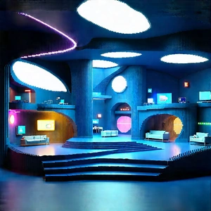 Futuristic innovation hub