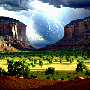 Nature Tilt-shift Photography: Storm Clouds Over Canyon Floor With Beautiful Landscape
