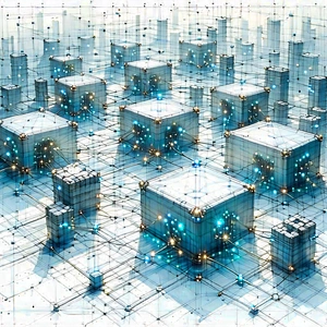 Blockchain Network Visualization With Image, There