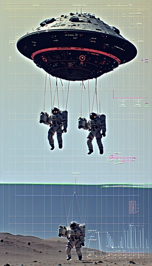 image, there astronauts hanging from