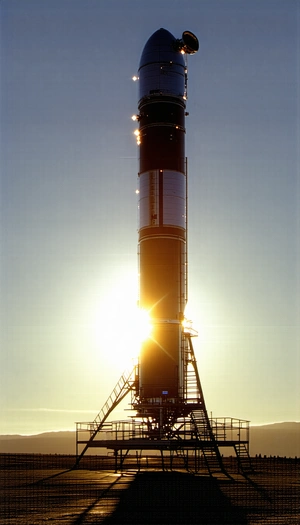 A Large Tower With A Sun Shining On It, Creating A Beautiful Silhouette