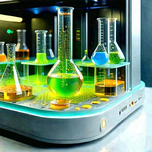 Educational Technology In Modern Laboratory With Collection Various