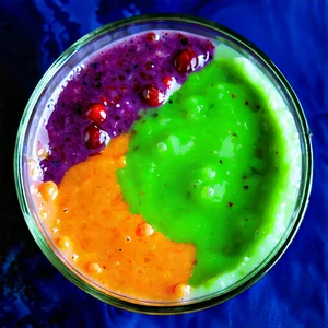 Lifestyle Digital Art: Smoothie Bowl Prepared With Seasonal Produce With Glass Filled