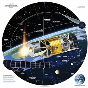 The Image Is A Large, Detailed, And Colorful Poster Of The Solar System