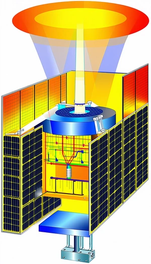 A Large, Futuristic-looking Structure With A Solar Panel On Top