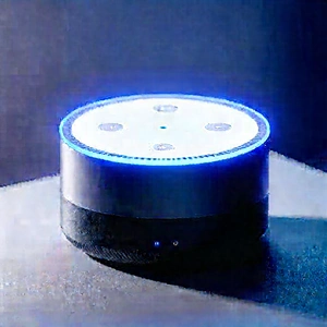 Smart Home Device With Holographic Display With Small, Round,