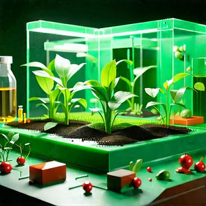 Agricultural technology in (modern:1.3) laboratory