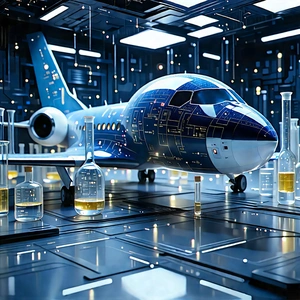 Aerospace Technology In (modern:1.3) Laboratory With Large Blue