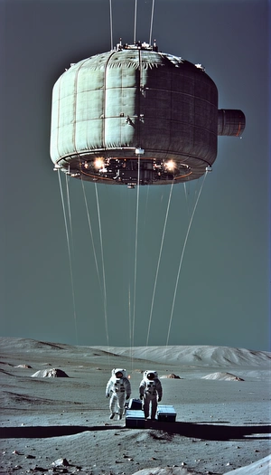 A Large Airship, Possibly A Zephyr, Flying High In The Sky