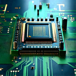 Close-up of microprocessor