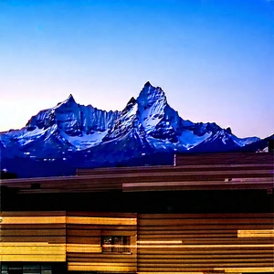 Nature Product Photography: Mountain Range During Blue Hour With Majestic Mountain