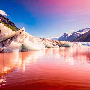 Nature Stock Photography: Glacier In Summer With Large Glacier