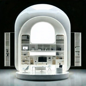 Tech Product Photography: Futuristic Innovation Hub With Large, Open,