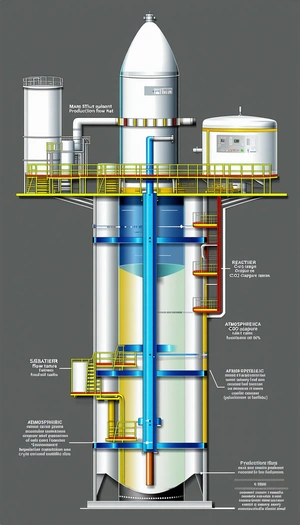 The Image Is A Detailed Drawing Of A Large Industrial Plant, Specifically A Flour Mill
