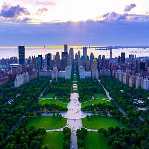 Urban Unreal Engine: Aerial view of central park