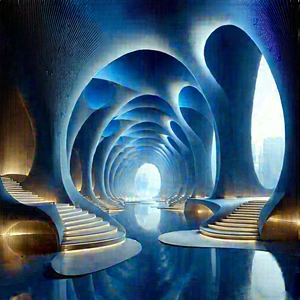 Futuristic Innovation Hub With Futuristic Scene,