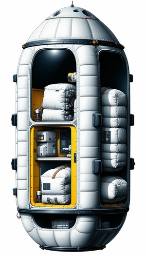 image, there large white spacecraft
