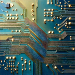 Circuit board with (digital:1.38) particles