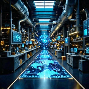 Educational Technology In Manufacturing Facility With Image, There