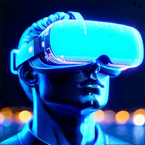Vr headset with holographic display