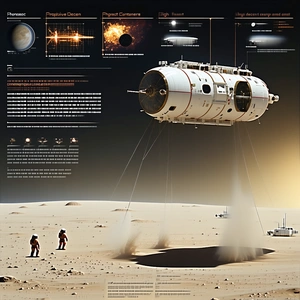 A Space Shuttle Is Shown In A Poster, With A Description Of Its Features