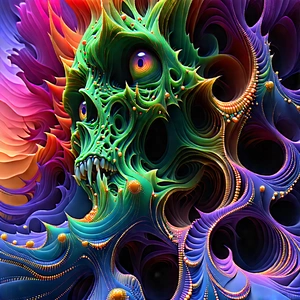 Abstract Fantasy Art: Chaos represented through repeating patterns