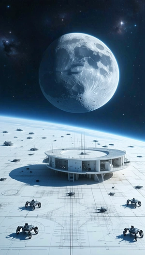 In The Image, There Is A Large White Structure With A Dome-shaped Roof, Located On A White Surface