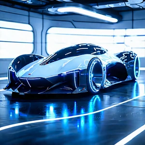 Innovative Electric Vehicle Design With Sleek Silver