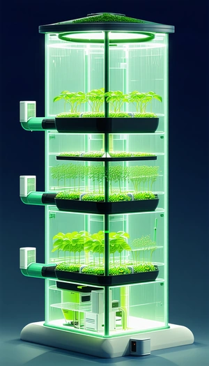 A Large Green Plant Is Growing In A Greenhouse, Surrounded By Many Other Plants