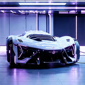 Innovative Electric Vehicle Design With Futuristic White