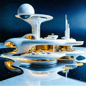 (futuristic:1.42) Smart Home With Futuristic, White,